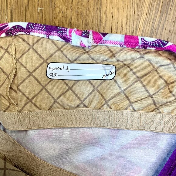 IVIVVA Lululemon Yoga Tank Top Girls 10 Sports Bra Double Layer Tee Girl Purple - Picture 8 of 8